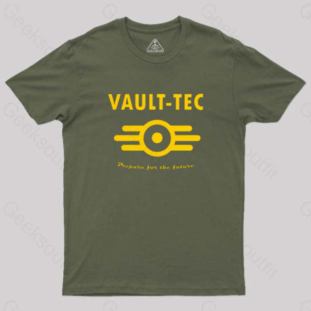 Fallout 4 Vault-Tec Logo Essential Geek T-Shirt Army Green / S