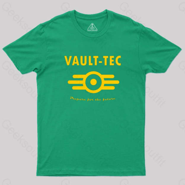 Fallout 4 Vault-Tec Logo Essential Geek T-Shirt Green / S