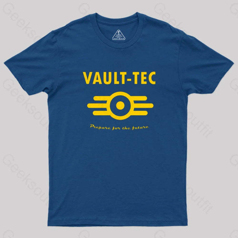 Fallout 4 Vault-Tec Logo Essential Geek T-Shirt Navy / S