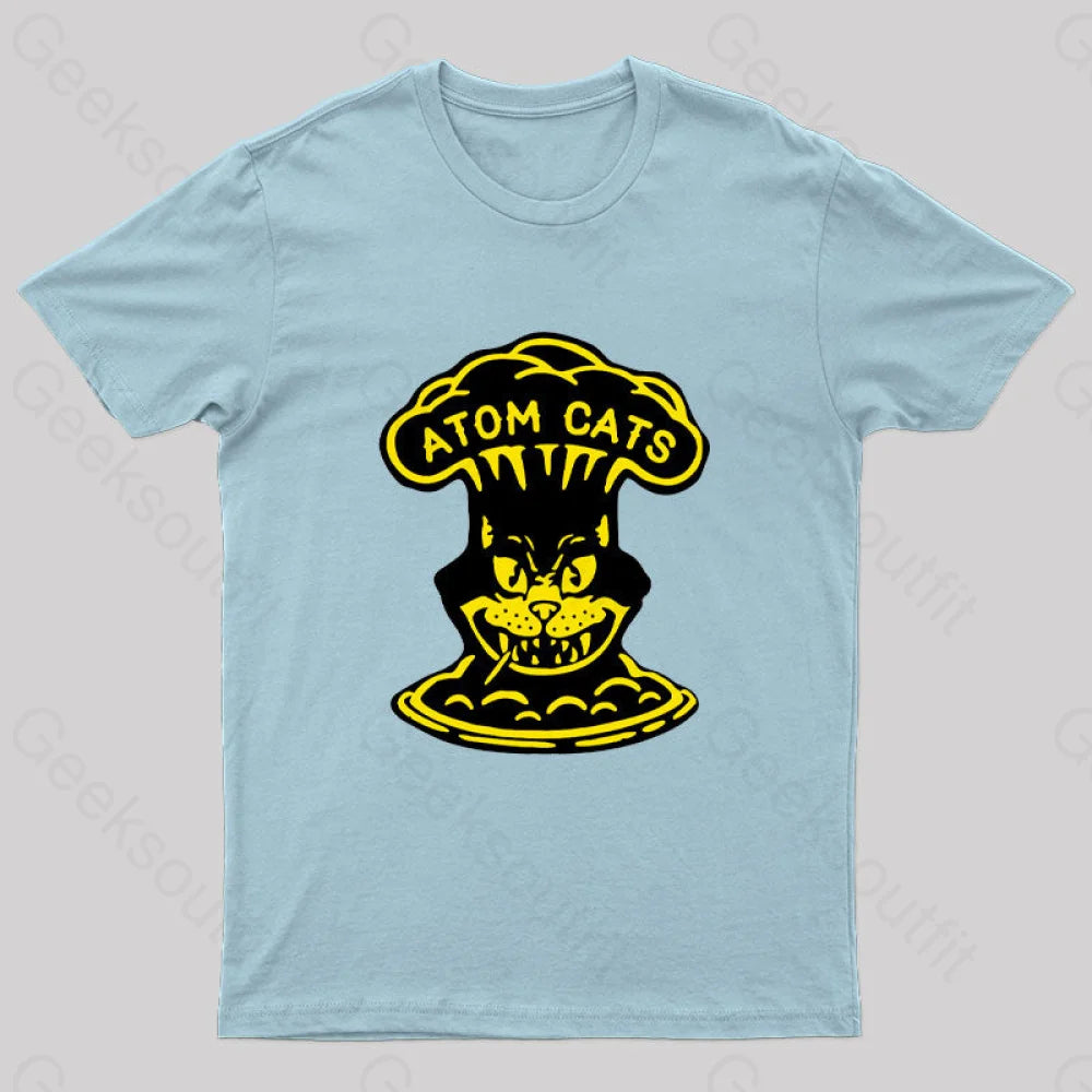 Fallout Atom Cats Garage Nerd T-Shirt Light Blue / S