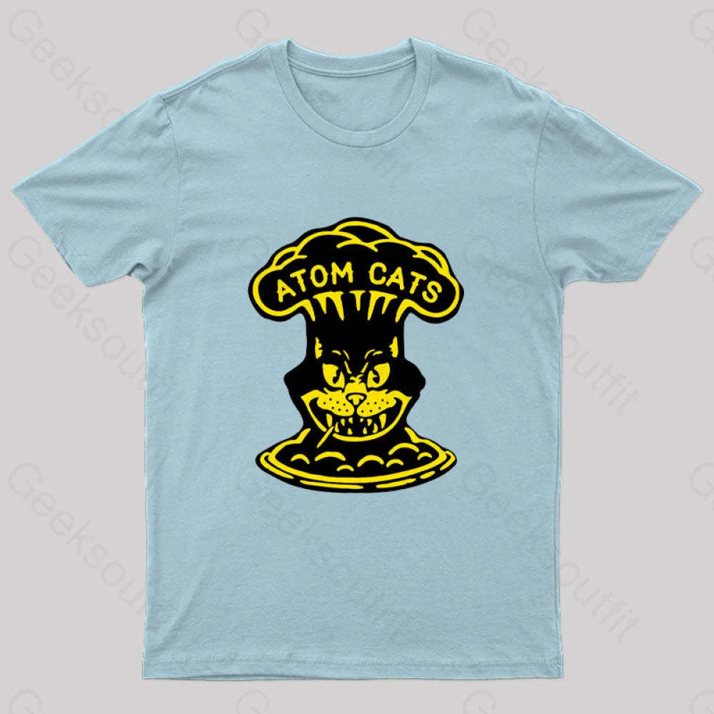 Fallout Atom Cats Garage Nerd T-Shirt Light Blue / S