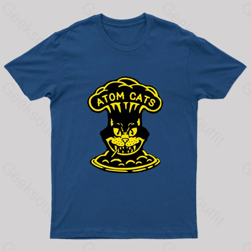 Fallout Atom Cats Garage Nerd T-Shirt Navy / S