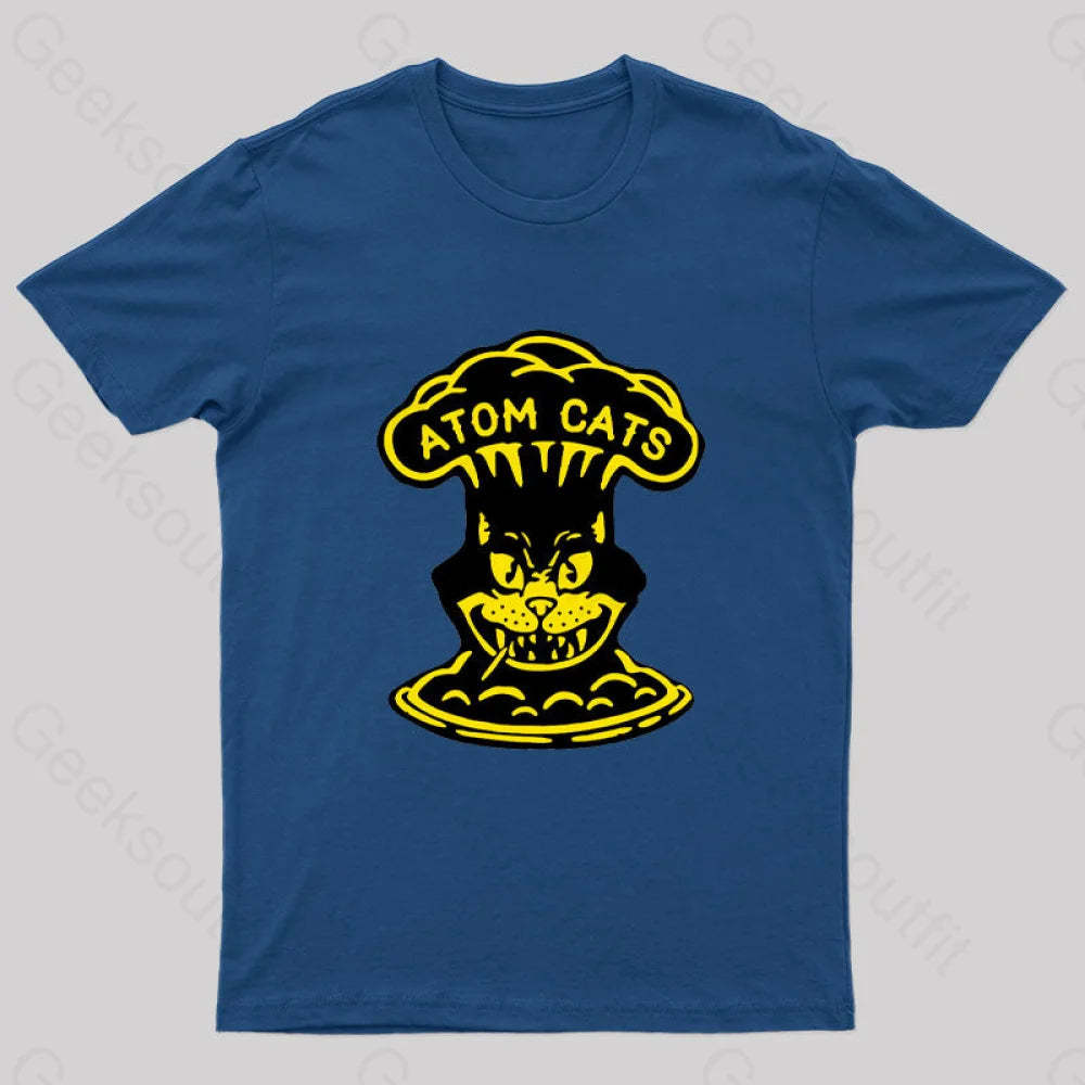 Fallout Atom Cats Garage Nerd T-Shirt Navy / S
