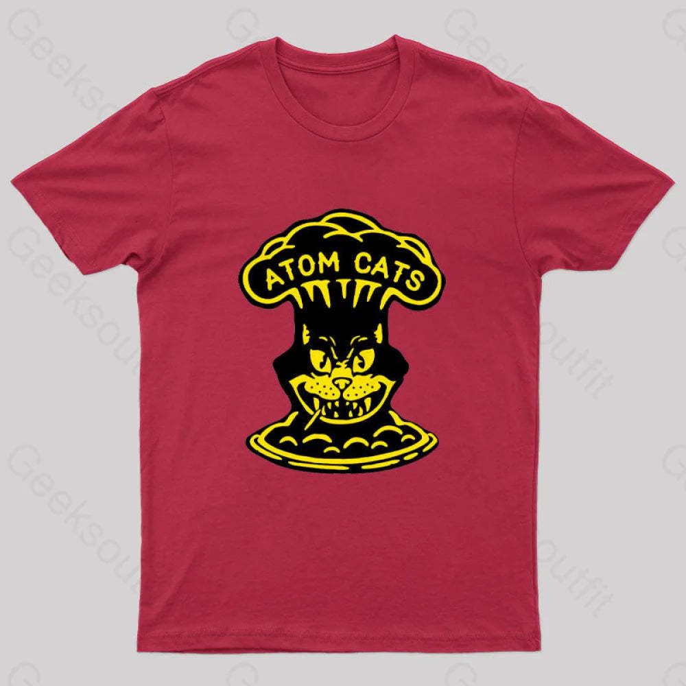 Fallout Atom Cats Garage Nerd T-Shirt Red / S