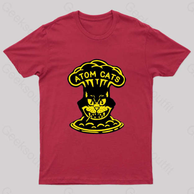 Fallout Atom Cats Garage Nerd T-Shirt Red / S