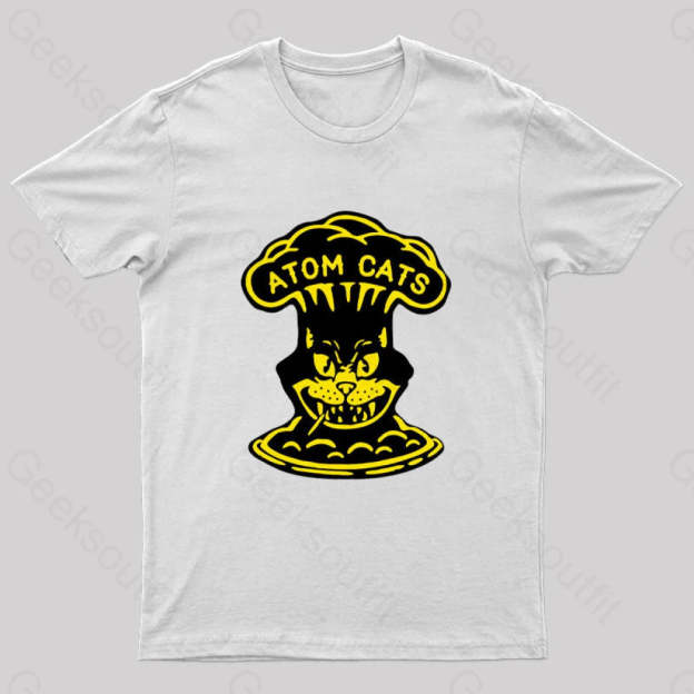 Fallout Atom Cats Garage Nerd T-Shirt White / S