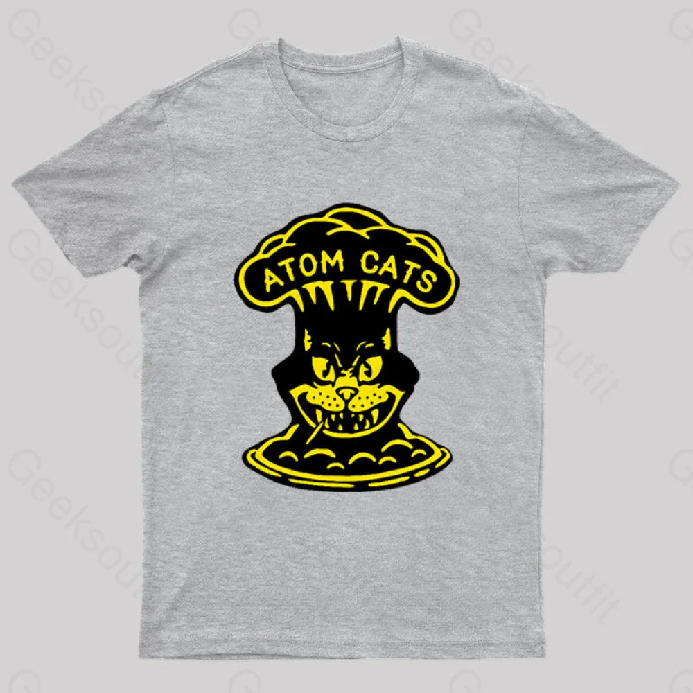 Fallout Atom Cats Garage Yellow Geek T-Shirt Grey / S