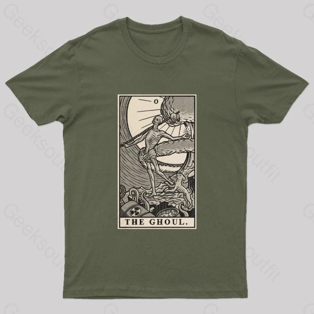 Fallout Fortune Tarot Geek T-Shirt Army Green / S
