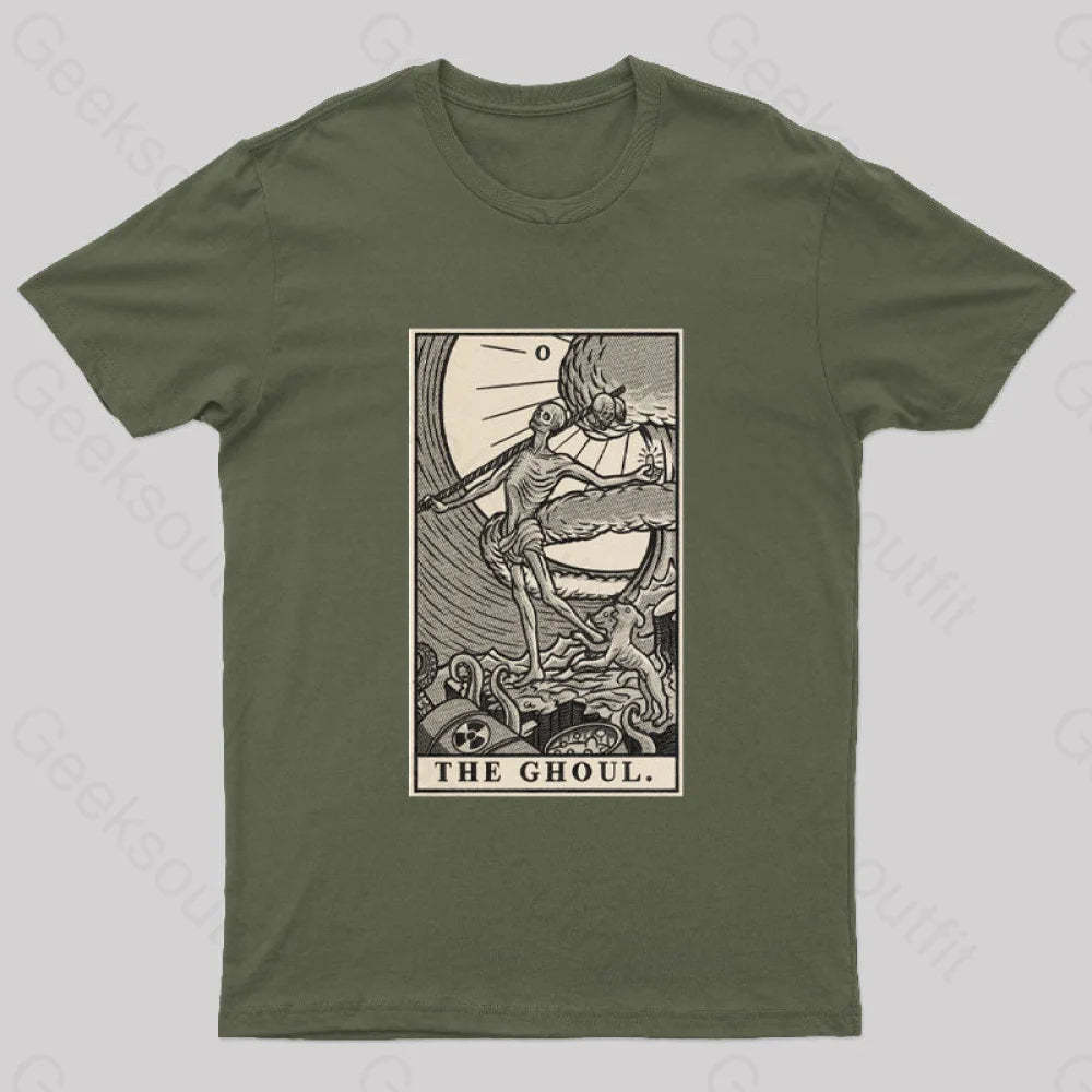 Fallout Fortune Tarot Geek T-Shirt Army Green / S