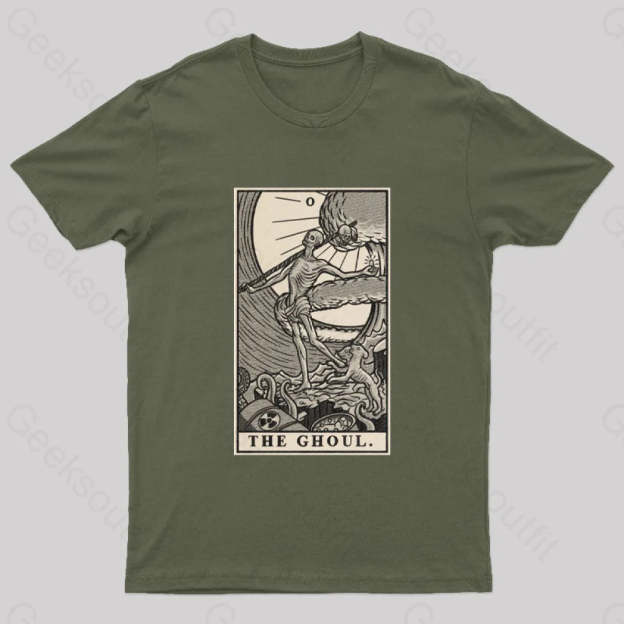 Fallout Fortune Tarot Geek T-Shirt Army Green / S