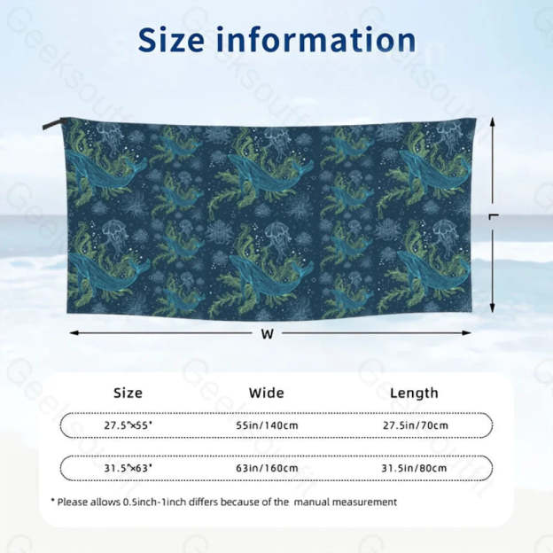 Fantastic Marine Life Quick Drying Beach Towel