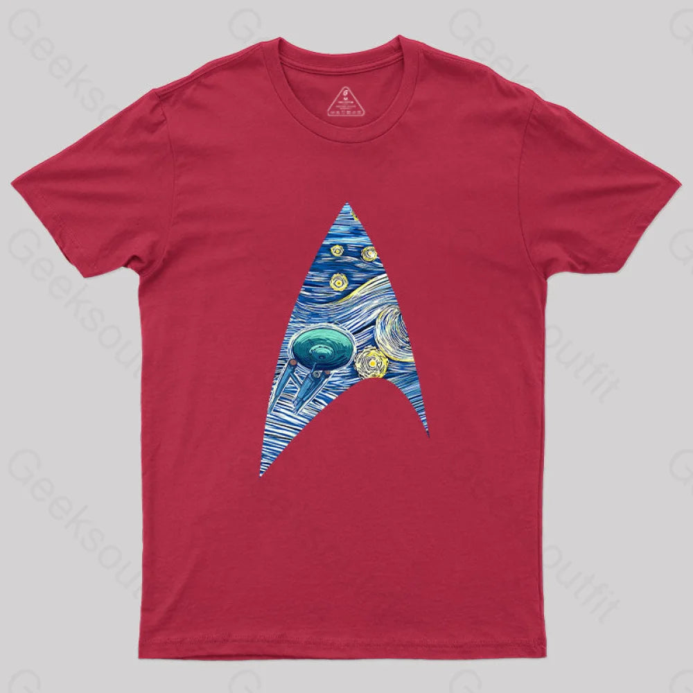 Fantasy Cosmic Voyage T-Shirt Red / S Yc