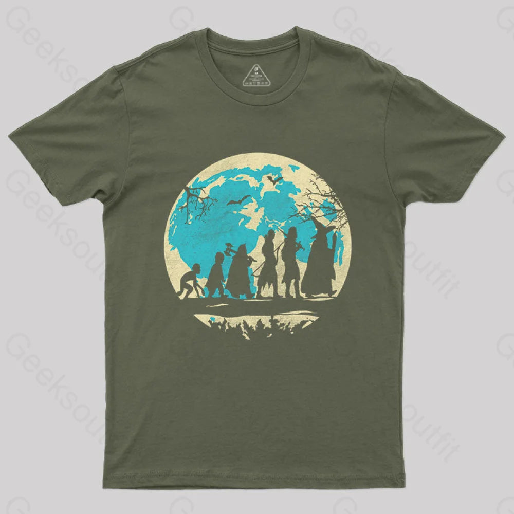 Fantasy Evolution T-Shirt Army Green / S