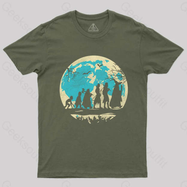 Fantasy Evolution T-Shirt Army Green / S