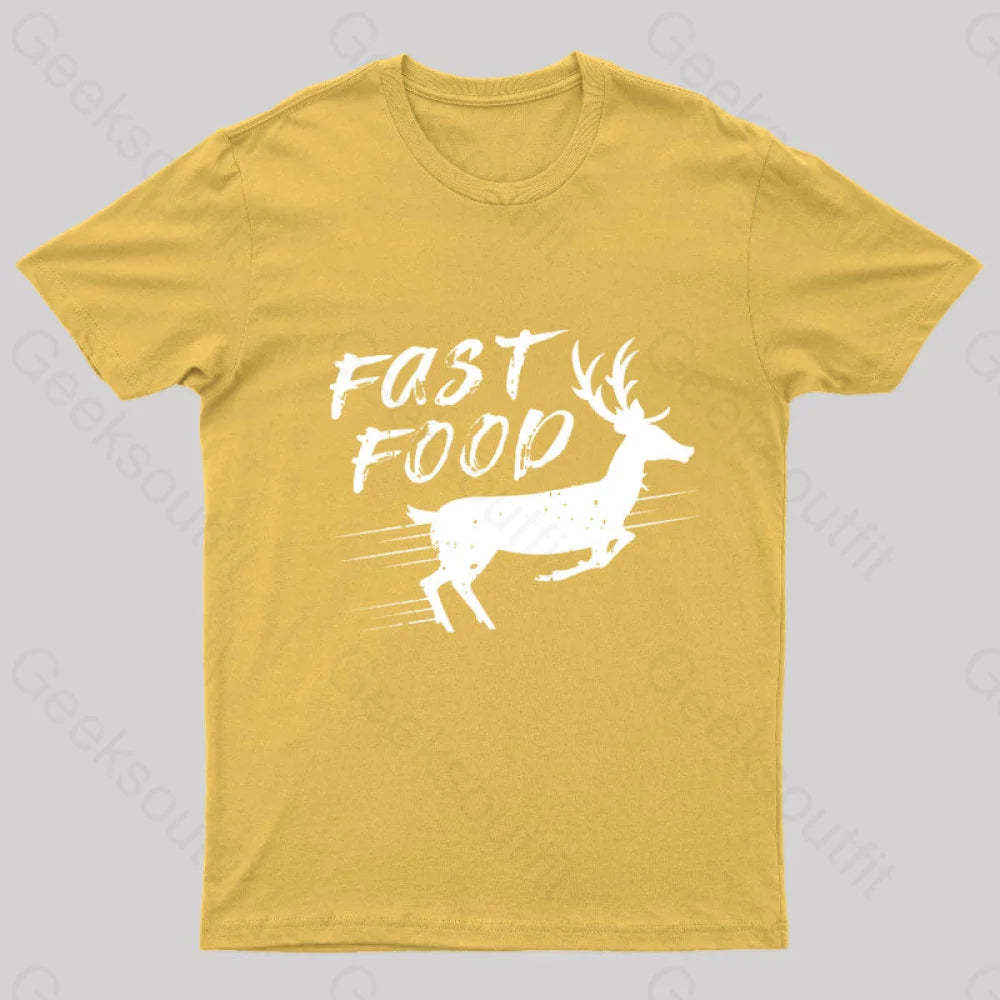 Fast Food Nerd T-Shirt Yellow / S