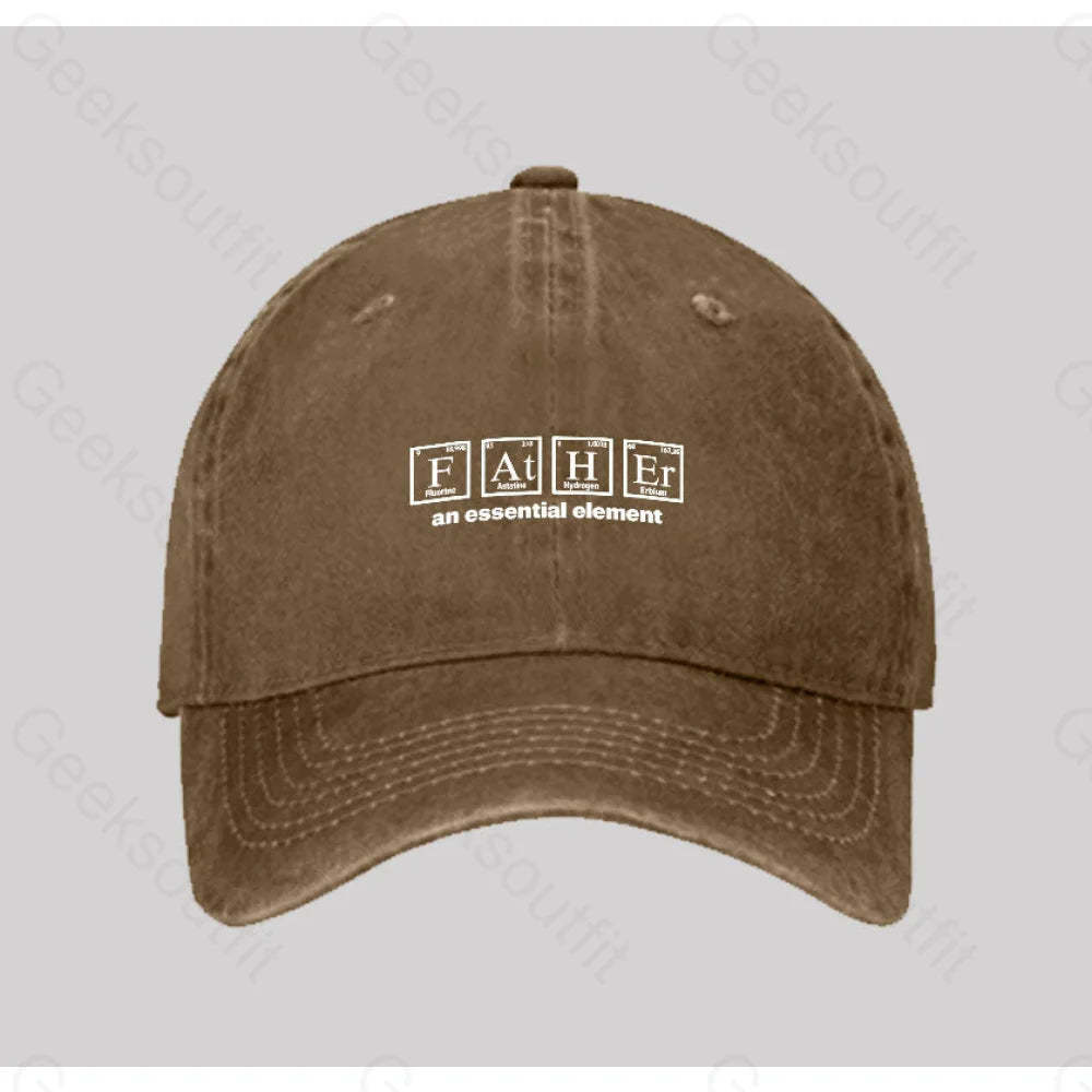 Father An Essential Element Washed Vintage Baseball Cap Natural