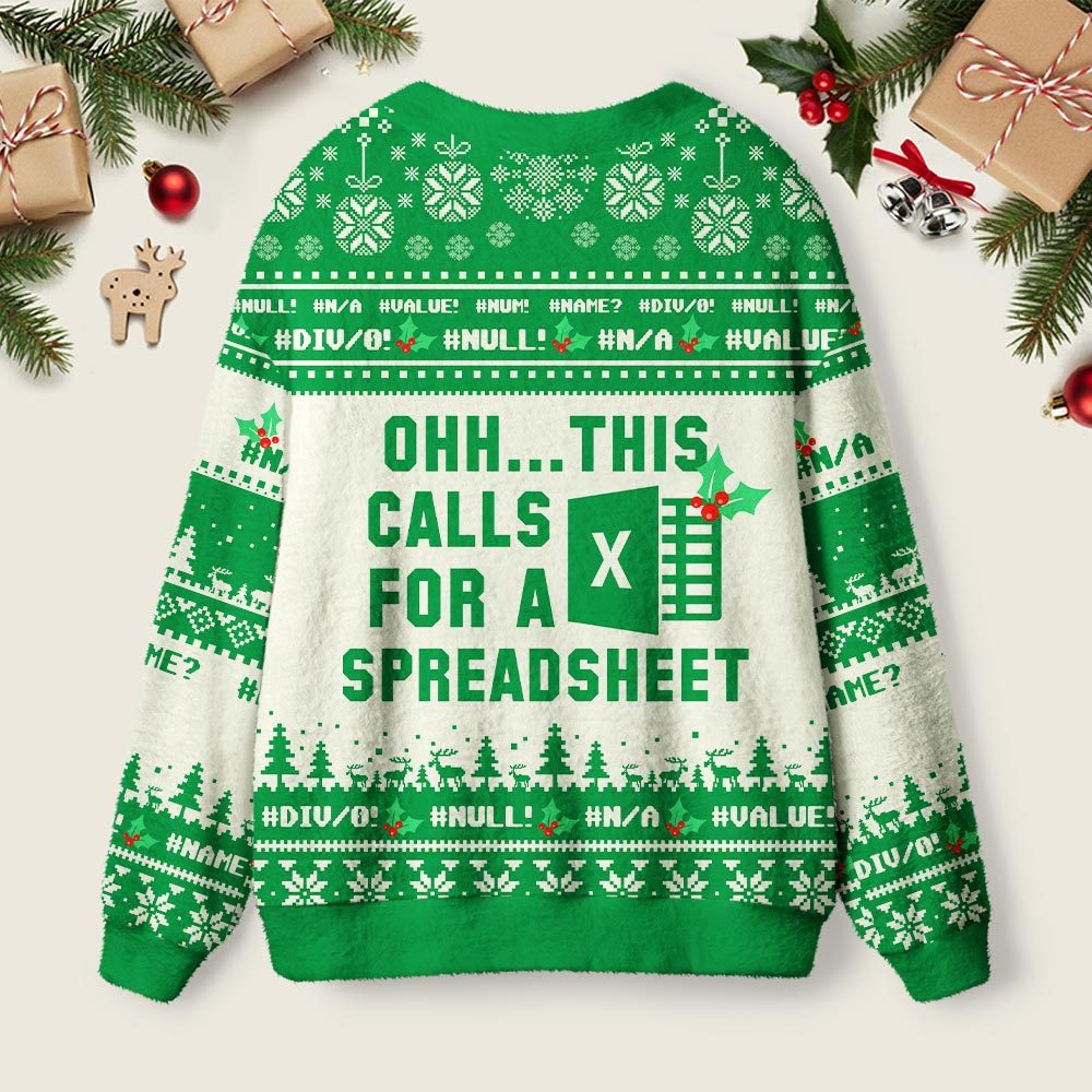 Ohh This Calls for a Spreadsheet Geek Ugly Cardigan Sweaters