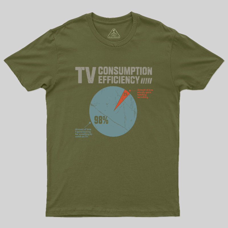 TV Consumption Efficiency Geek T-Shirt