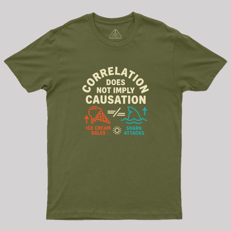 Correlation Does Not Imply Causation Geek T-Shirt