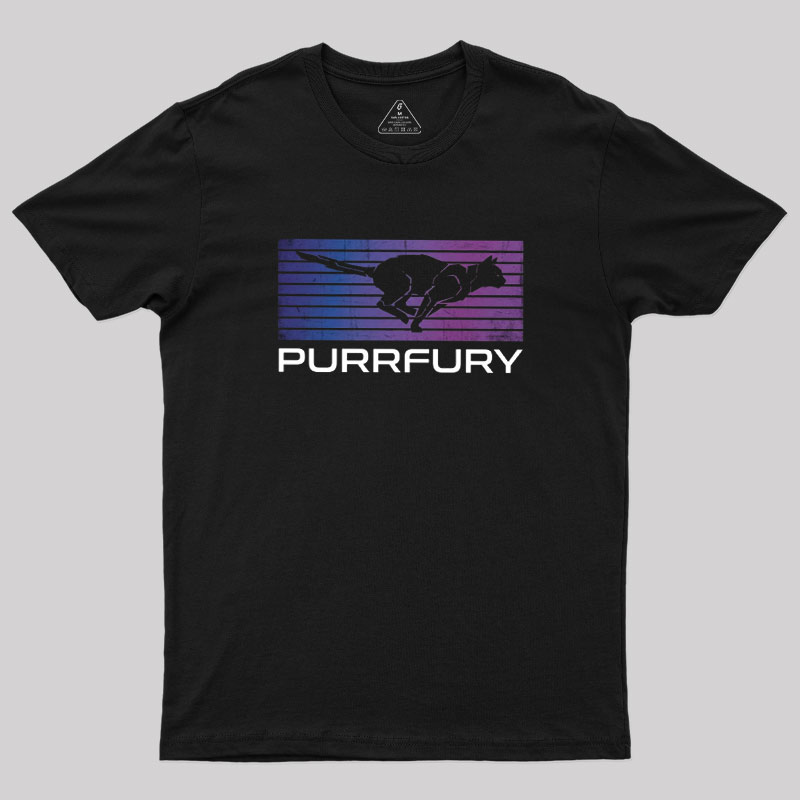 Purrfury Cat Wick Geek T-Shirt