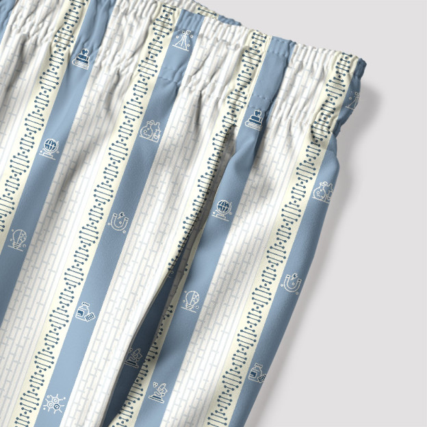 Molecular Strands Geek Hawaiian Swim Trunks