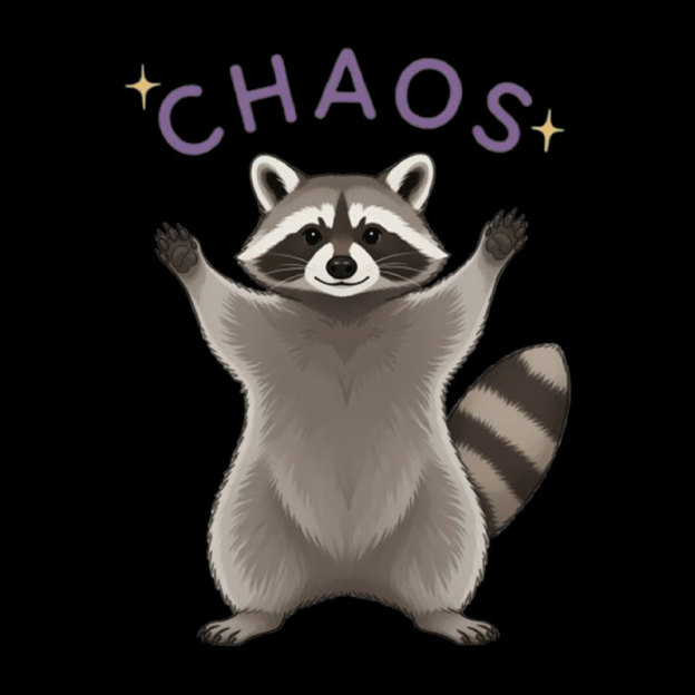 Raccoon Chaos Geek T-Shirt