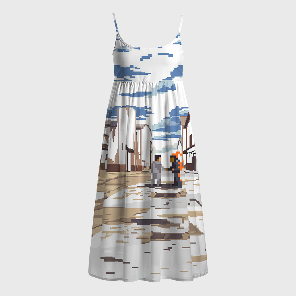 8-Bit Wish You Were Here Geek A-Line Cami Dress
