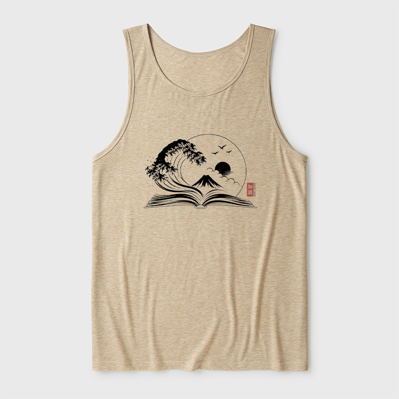 The Great Wave of Knowledge Ultra Soft Heather Tank