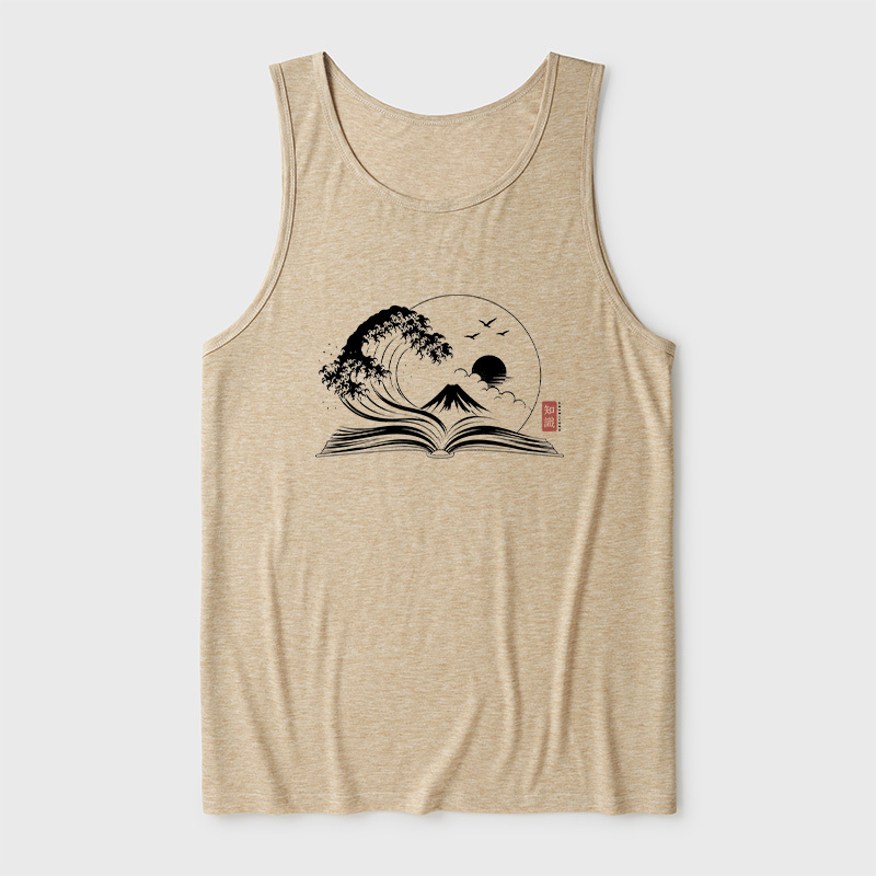 The Great Wave of Knowledge Ultra Soft Heather Tank