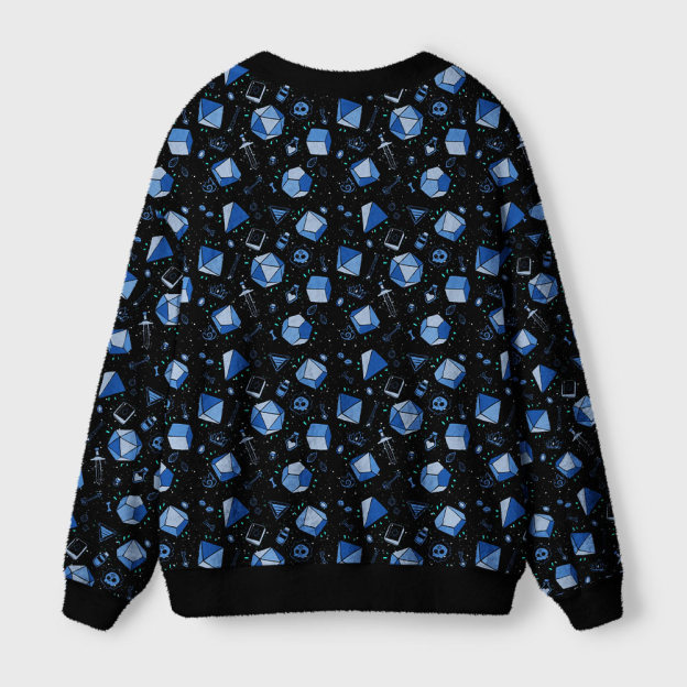 Scifi Dice And Death Geek Ugly Cardigan Sweaters