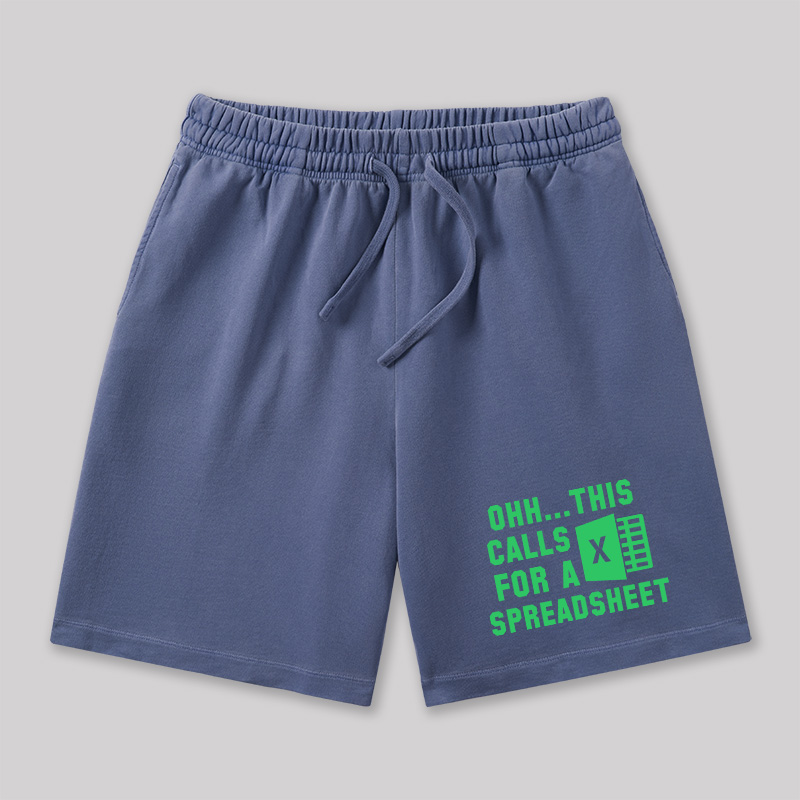 Ohh This Calls for a Spreadsheet Geeky Washed Shorts