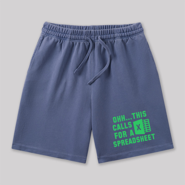 Ohh This Calls for a Spreadsheet Geeky Washed Shorts