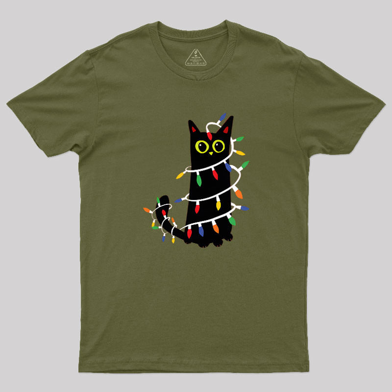 Festive Feline Geek T-Shirt