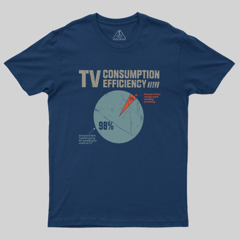 TV Consumption Efficiency Geek T-Shirt
