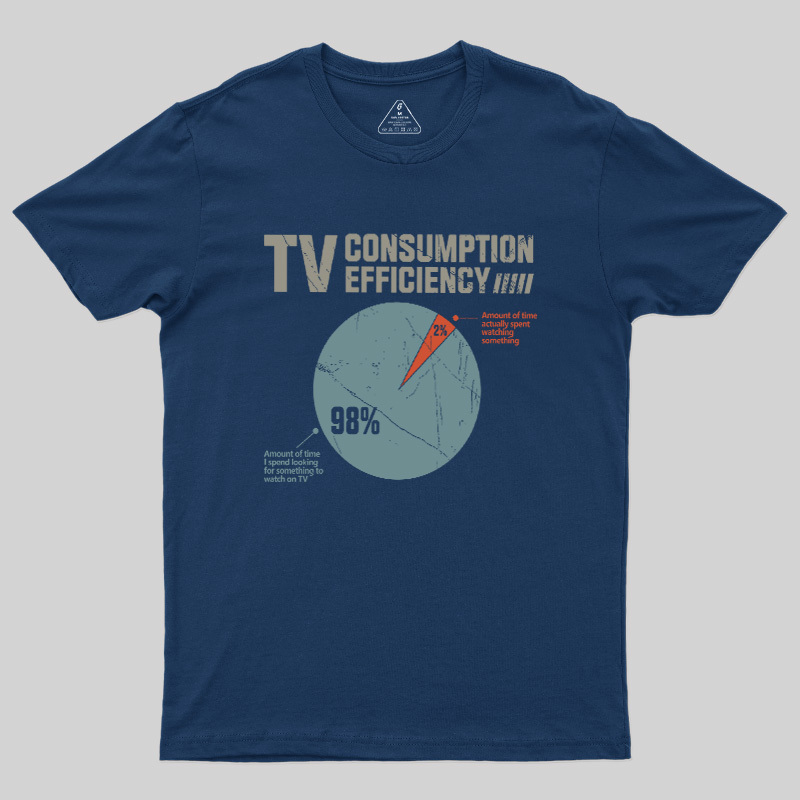 TV Consumption Efficiency Geek T-Shirt