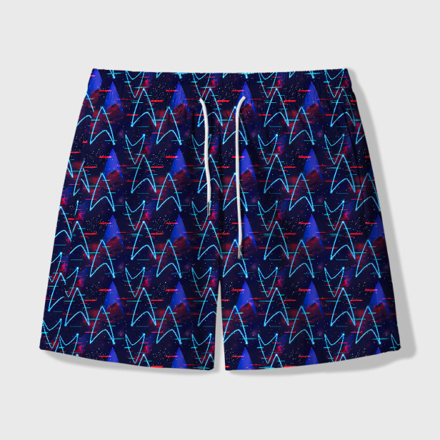 Scifi Space Icon Geek Hawaiian Swim Trunks