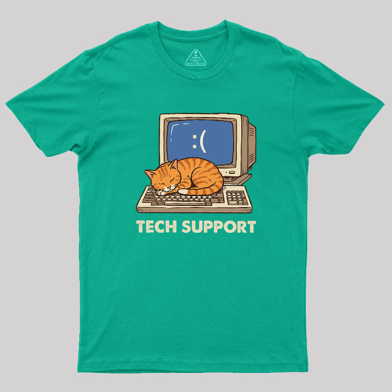 Tech Support Cat Geek T-Shirt