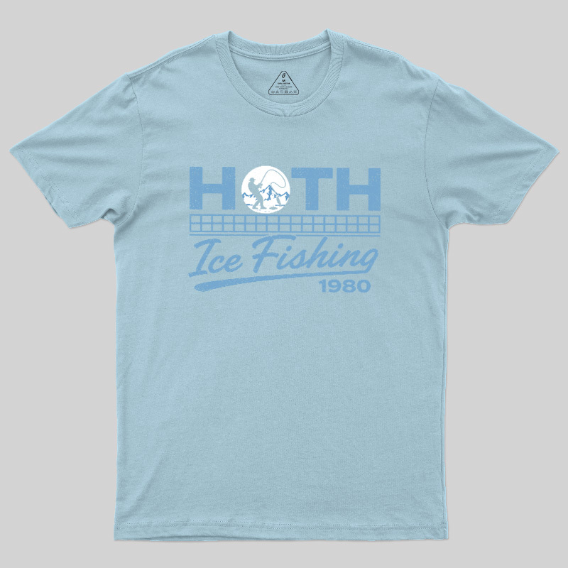Old School Cold Wilderness Ice Fishing Geek T-Shirt