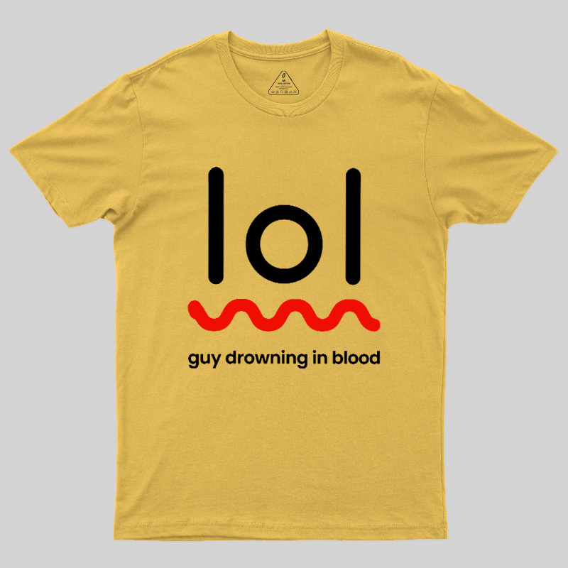 Guy Drowning In Blood Geek T-Shirt