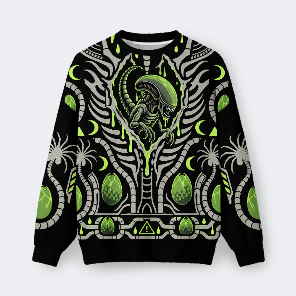 Biomechanical Parasite Fuzzy Fleece Sweatshirt
