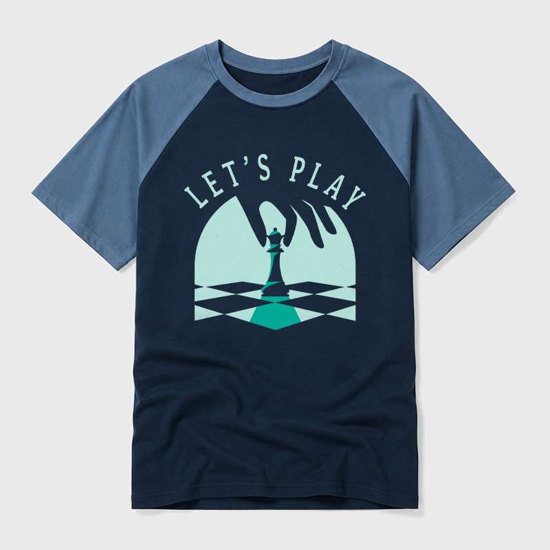 Let's Play Chess Geek Retro Raglan T-Shirt