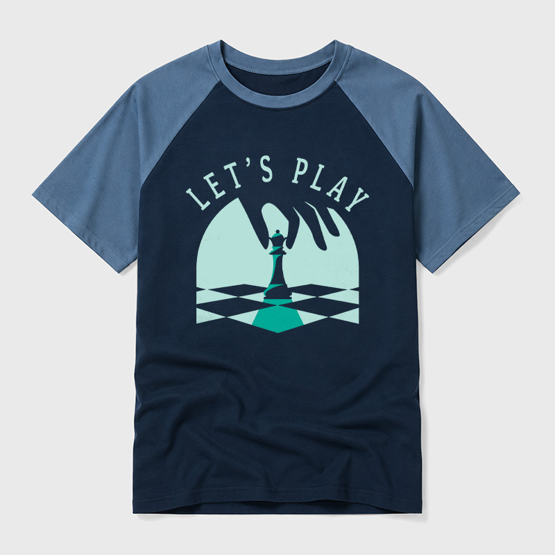 Let's Play Chess Geek Retro Raglan T-Shirt