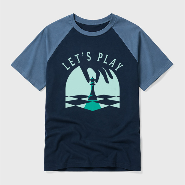 Let's Play Chess Geek Retro Raglan T-Shirt