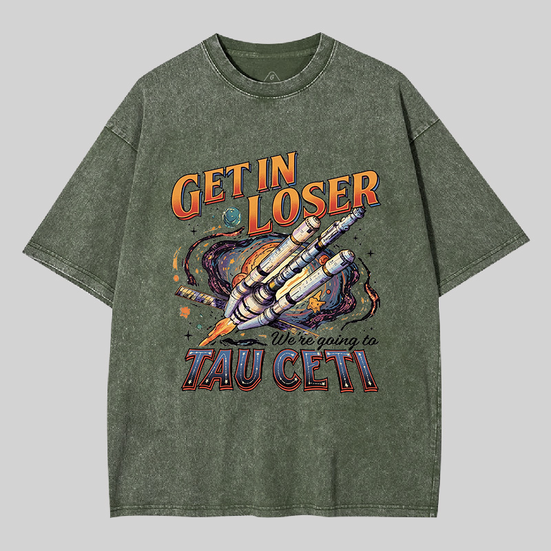 Tau Ceti Road Trip Geek Washed T-shirt
