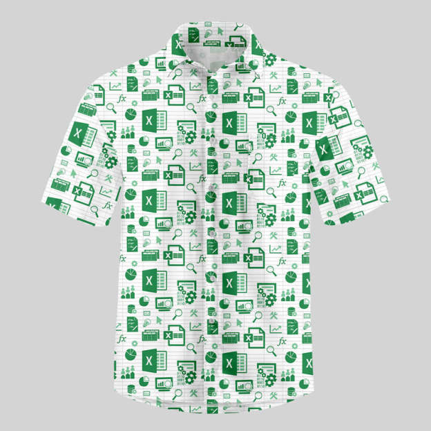 Spreadsheet Chic Button Up Pocket Shirt