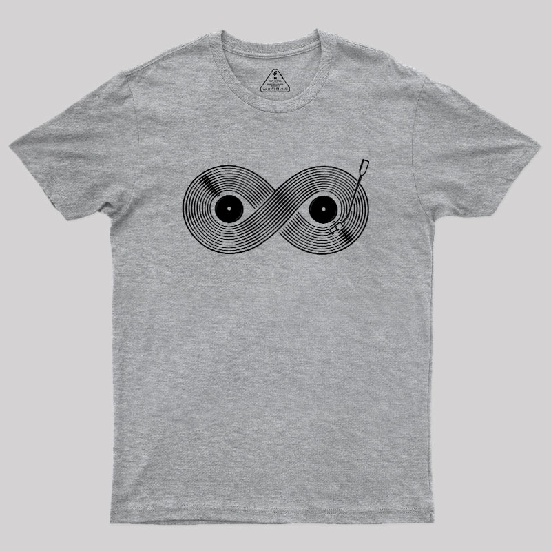 Retro Black Records Infinite Music Lover Geek T-Shirt