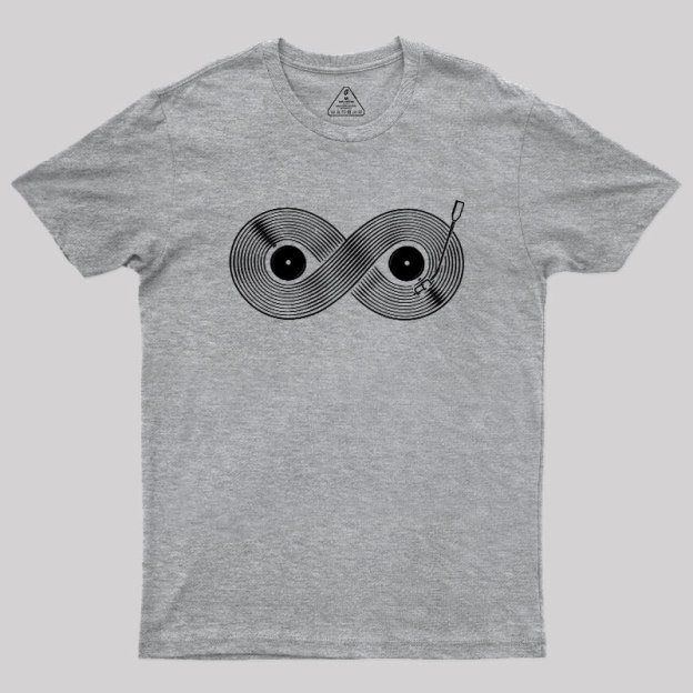 Retro Black Records Infinite Music Lover Geek T-Shirt