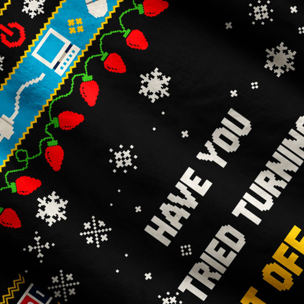 Funny IT Helpdesk Geek Ugly Cardigan Sweaters