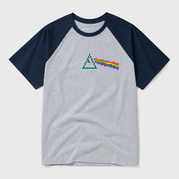 The Dark Side of 8-Bit Geek Retro Raglan T-Shirt