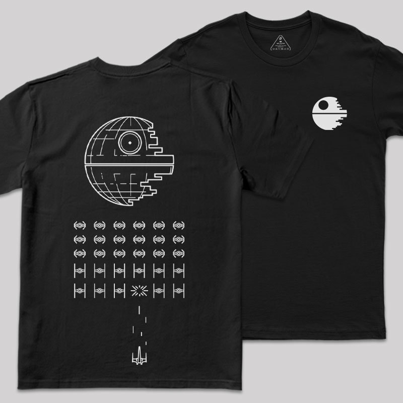Pixel Wars Front And Back Printing Geek T-Shirt